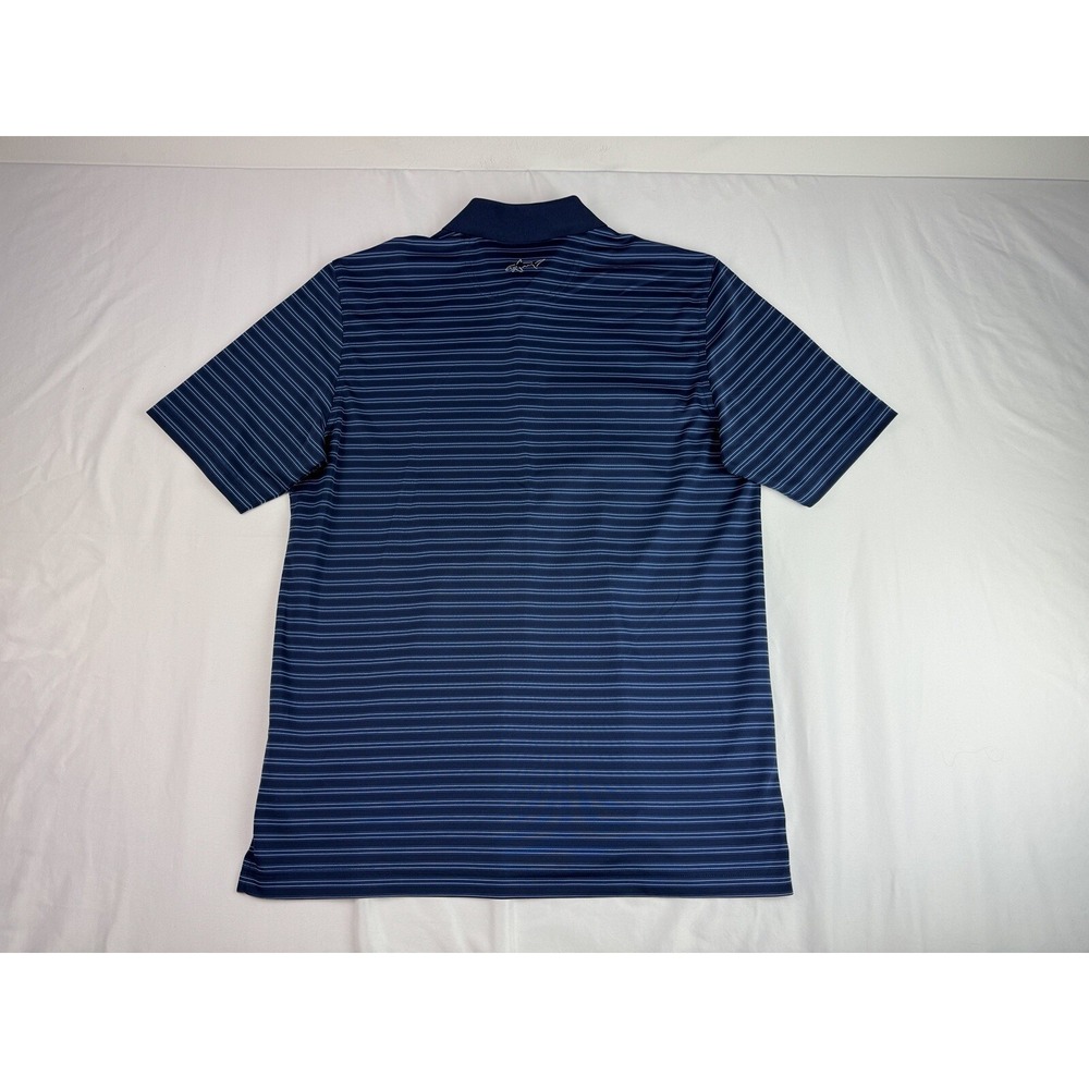 Greg Norman Fox Hollow Golf Club Polo Shirt ~ Blue White Striped ~ Adult L Mens - Picture 4 of 6